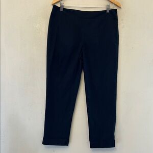 Talbots navy blue side zip ankle pants Heritage style Size 10 EUC